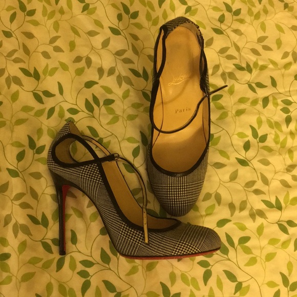 Christian Louboutin Shoes - Christian Louboutin Pied De Poule 100 size 38